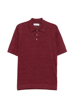 Brunello Cucinelli buttoned short-sleeve polo shirt - Red