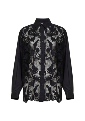 ERMANNO FIRENZE floral-motif shirt - Black