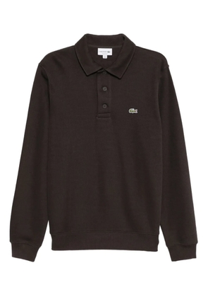 Lacoste logo-embroidered polo shirt - Brown