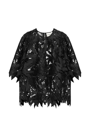 MUNTHE Bubble lace blouse - Black