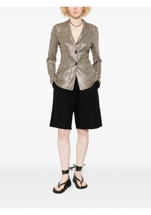 Siyu Tallis patterned button-fastening blazer - Silver