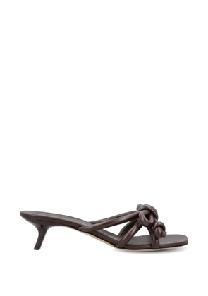 LOEWE Flamenco Knot leather sandals - Brown