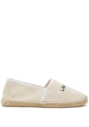 Lacoste logo-print espadrilles - Neutrals
