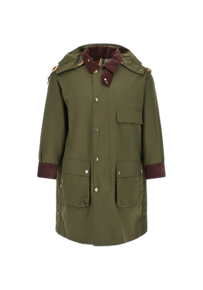 Barbour x Paul Smith corduroy-collar parka - Green