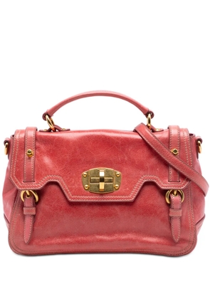 Miu Miu Pre-Owned 2010-2026 Distressed Leather Turnlock satchel - Pink