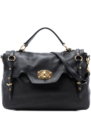 Miu Miu Pre-Owned 2010 Cervo Deerskin Paloma Top Handle Bag satchel - Black