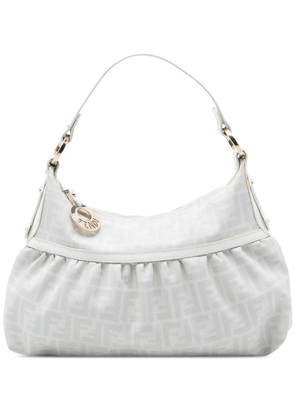 Fendi Pre-Owned 2000-2010 Zucca Coated Canvas Chef shoulder bag - White