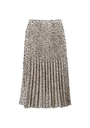 Max Mara Gonna Legno pleated polka dot skirt - Neutrals