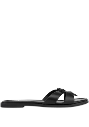 Love Moschino knotted leather sandals - Black