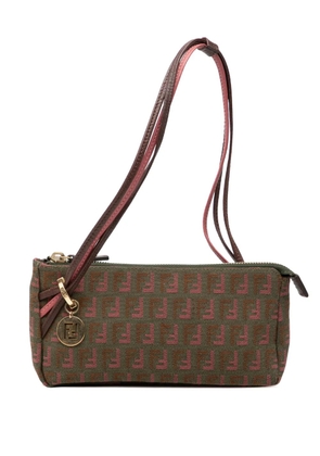 Fendi Pre-Owned 2000-2010 Bicolor Zucchino Canvas Triple Strap Pochette shoulder bag - Brown