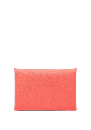 Hermès Pre-Owned 2022 Chevre Mysore Verso Calvi card holder - Pink