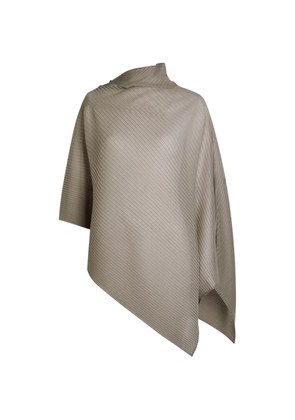 Issey Miyake pleated asymmetric top - Neutrals