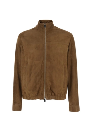 Jacob Cohën zip-up suede jacket - Brown