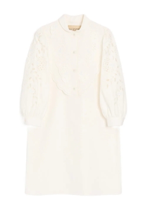 Valentino Garavani mini embroidered poplin dress - White
