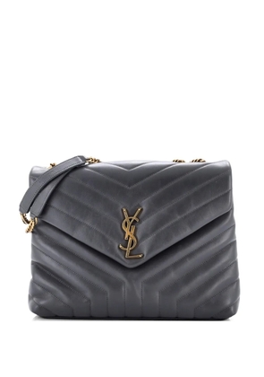 Saint Laurent Pre-Owned Loulou Matelasse Chevron Leather Medium shoulder bag - Grey