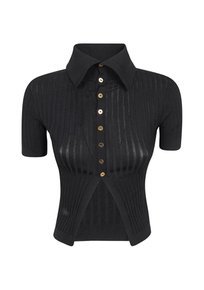 Elisabetta Franchi button fastening cardigan - Black