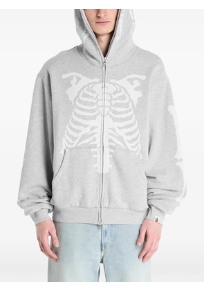 A BATHING APE® graphic-print zip hoodie - Grey