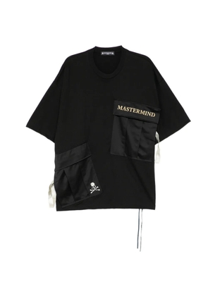 Mastermind World logo-embroidered T-shirt - Black