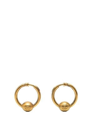 CHANEL Pre-Owned 1994 Gold Plated CC Hoop Earrings costume earrings