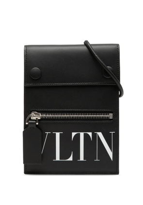 Valentino Garavani Pre-Owned 2000-2025 Leather VLTN Phone Case With Strap crossbody bag - Black