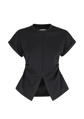 La Piscine slit-detail short-sleeve T-shirt - Black