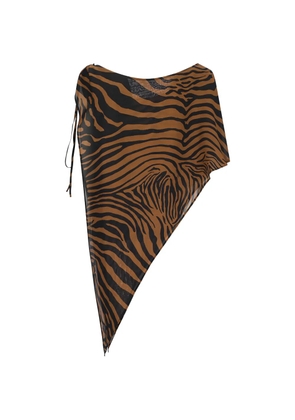 Blumarine zebra-print top - Brown