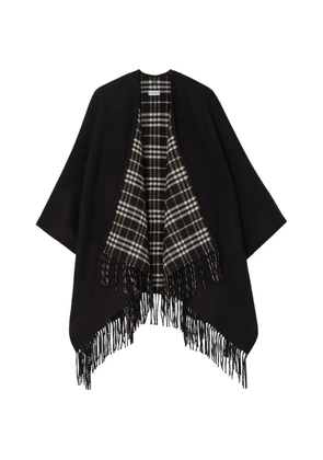 Burberry reversible Check wool cape - Black