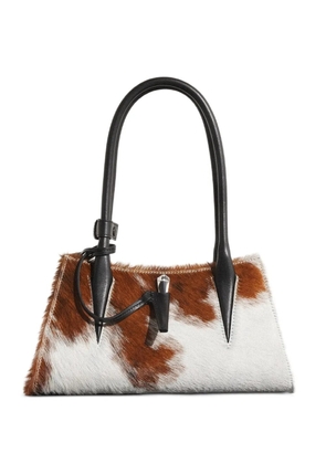 Mugler print shoulder bag - Brown