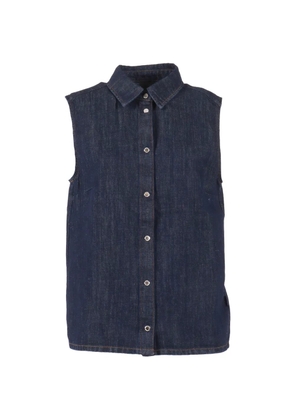 7 For All Mankind sleeveless blossom shirt - Blue