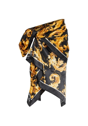 Versace Jeans Couture knotted patterned sarong - Black