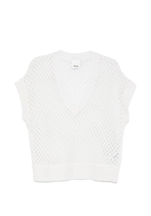 Allude V-neck vest - White