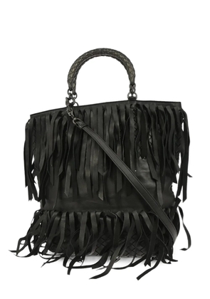 Bottega Veneta Pre-Owned 2010s Intrecciato fringe tote bag - Black