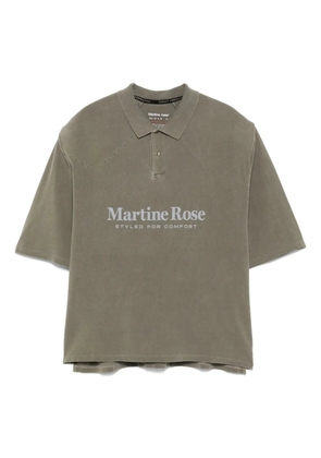 Martine Rose logo-print polo shirt - Green