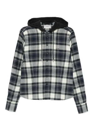 Coperni plaid-pattern hooded shirt - White