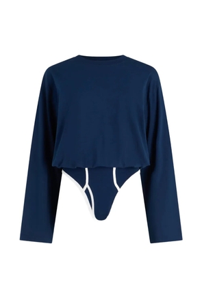Jean Paul Gaultier long-sleeves bodysuit - Blue