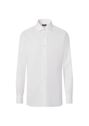 Zegna button-up cotton shirt - White