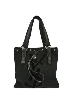 Saint Laurent Pre-Owned 1990s-2000s Kahala logo-detail canvas tote bag - Black