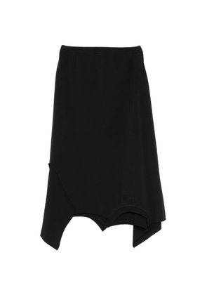 VETEMENTS Thailand' Tourist graphic-distressed midi skirt - Black