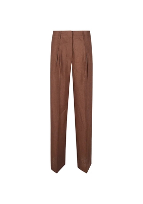 HINNOMINATE pleated trousers - Brown