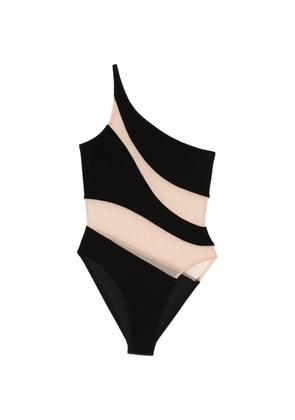 Norma Kamali Mio snake mesh swimwear - Black