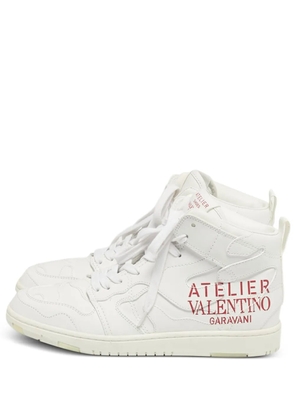 Valentino Garavani Pre-Owned leather high-top sneakers - White