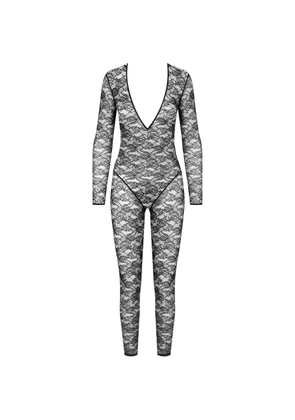 Maison Close Flashback V-neck jumpsuit - Black