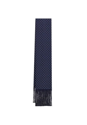 Ferragamo Micro Gancini print silk scarf - Blue