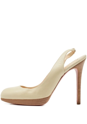 Christian Louboutin Pre-Owned 115mm slingback pumps - Neutrals