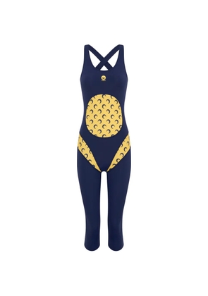 Marine Serre Athleisure inserts leotards - Blue