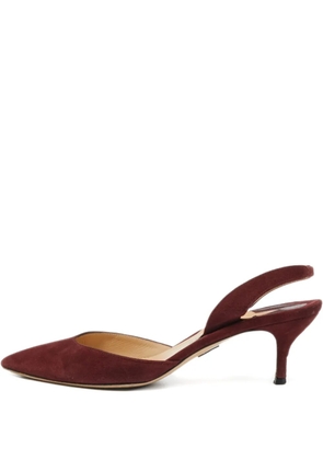 Paul Andrew suede slingback pumps - Red