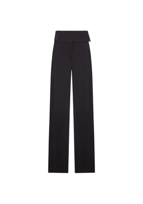 Sportmax belt wide leg trousers - Black