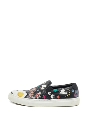 Anya Hindmarch leather slip-on sneakers - Black