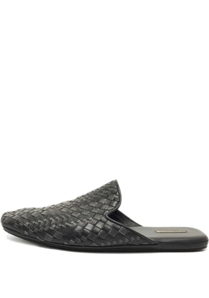 Bottega Veneta Pre-Owned Tubolare intrecciato leather mules - Black