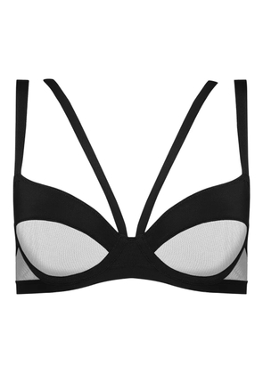 Maison Close Pure Tentation balconette harness bra - Black